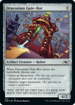 【ENG】【Foil】■ギャラクシー■《Draconian Gate-Bot》[UNF]