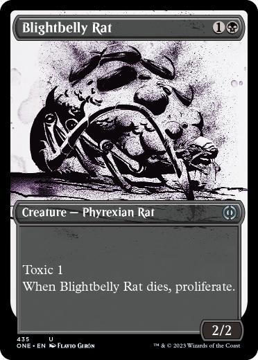 【ENG】【Foil】■S&C■《腐り腹のネズミ/Blightbelly Rat》[ONE]
