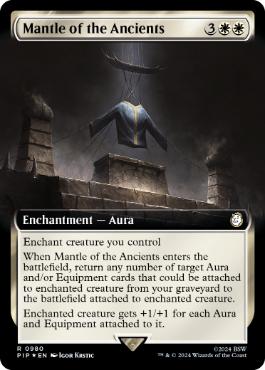 【ENG】【Foil】■拡張アートサージ■《古き者のまとい身/Mantle of the Ancients》[PIP]