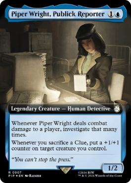 【ENG】【Foil】■拡張アートサージ■《敏腕記者、パイパー・ライト/Piper Wright, Publick Reporter》[PIP]