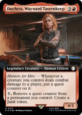 【ENG】【Foil】■拡張アートサージ■《ウェイワードの主人、ダッチェス/Duchess, Wayward Tavernkeep》[PIP]