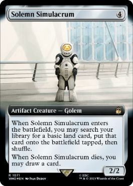 【ENG】【Foil】■拡張アートサージ■《真面目な身代わり/Solemn Simulacrum》[WHO]