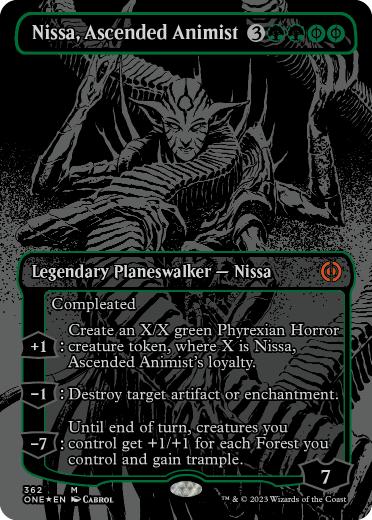 【ENG】【Foil】■オイルスリック■《向上した精霊信者、ニッサ/Nissa, Ascended Animist》[ONE]