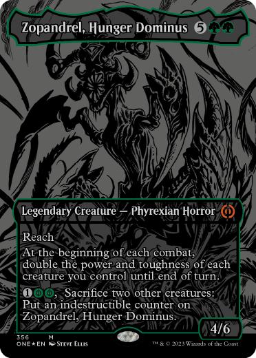 【ENG】【Foil】■オイルスリック■《飢餓のドミヌス、ゾパンドレル/Zopandrel, Hunger Dominus》[ONE]