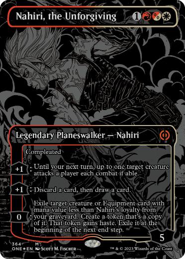 【ENG】【Foil】■オイルスリック■《慈悲無き者、ナヒリ/Nahiri, the Unforgiving》[ONE]