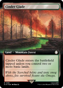【ENG】【Foil】■拡張アートサージ■《燃えがらの林間地/Cinder Glade》[PIP]