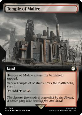 【ENG】【Foil】■拡張アートサージ■《悪意の神殿/Temple of Malice》[PIP]