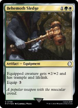 【ENG】【Foil】■サージ■《ビヒモスの大鎚/Behemoth Sledge》[PIP]