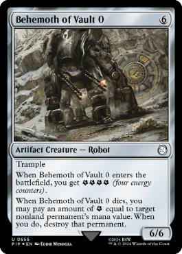 【ENG】【Foil】■サージ■《Vault のベヒモス/Behemoth of Vault 》[PIP]