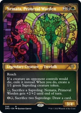 【ENG】【Foil】■テクスチャー■《太古の番人、ネマタ/Nemata, Primeval Warden》[DMU]