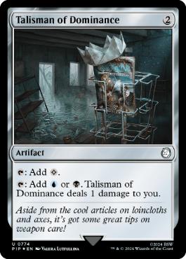 【ENG】【Foil】■サージ■《威圧のタリスマン/Talisman of Dominance》[PIP]