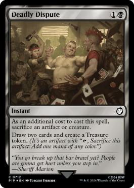 【ENG】【Foil】■サージ■《命取りの論争/Deadly Dispute》[PIP]