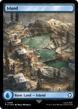 【ENG】【Foil】■フルアートサージ■《島/Island》(848)[PIP]
