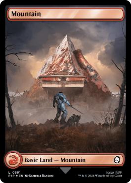 【ENG】【Foil】■フルアートサージ■《山/Mountain》(851)[PIP]