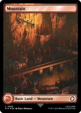 【ENG】【Foil】■フルアートサージ■《山/Mountain》(852)[PIP]