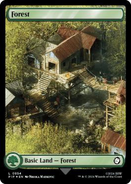 【ENG】【Foil】■フルアートサージ■《森/Forest》(854)[PIP]
