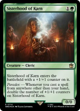 【ENG】【Foil】■サージ■《カーンのシスターフッド/Sisterhood of Karn》[WHO]