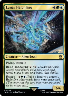 【ENG】【Foil】■サージ■《月の雛/Lunar Hatchling》[WHO]