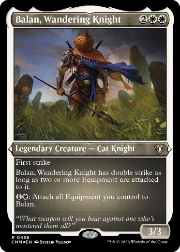 【ENG】【Foil】■エッチング■《放浪の騎士、バーラン/Balan, Wandering Knight》[CMM]