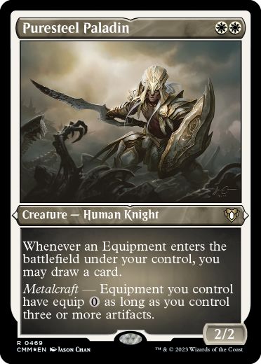 【ENG】【Foil】■エッチング■《純鋼の聖騎士/Puresteel Paladin》[CMM]