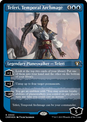 【ENG】【Foil】■エッチング■《時間の大魔道士、テフェリー/Teferi, Temporal Archmage》[CMM]