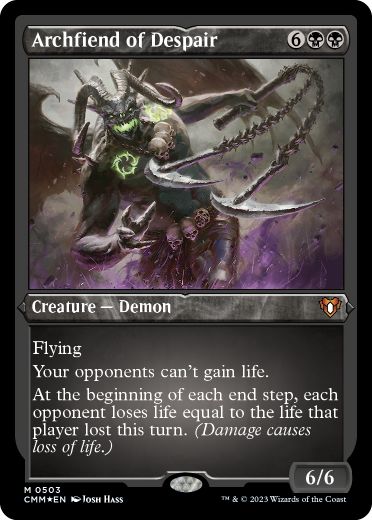 【ENG】【Foil】■エッチング■《絶望の魔神/Archfiend of Despair》[CMM]