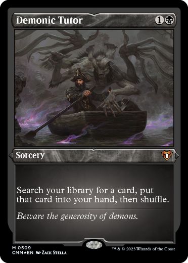 【ENG】【Foil】■エッチング■《悪魔の教示者/Demonic Tutor》[CMM]