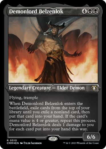 【ENG】【Foil】■エッチング■《悪魔王ベルゼンロック/Demonlord Belzenlok》[CMM]