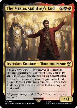 【ENG】【Foil】■サージ■《ギャリフレイの終焉、マスター/The Master, Gallifrey's End》[WHO]