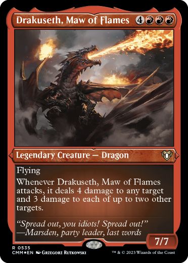 【ENG】【Foil】■エッチング■《災火のドラゴン/Balefire Dragon》[CMM]