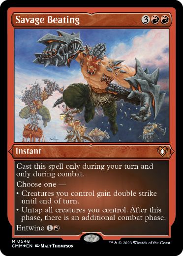 【ENG】【Foil】■エッチング■《凶暴な打撃/Savage Beating》[CMM]