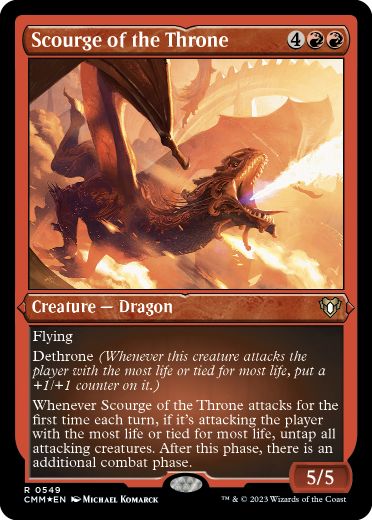 【ENG】【Foil】■エッチング■《玉座の災い魔/Scourge of the Throne》[CMM]