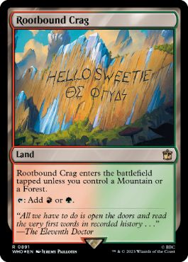 【ENG】【Foil】■サージ■《根縛りの岩山/Rootbound Crag》[WHO]
