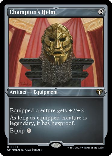 【ENG】【Foil】■エッチング■《勇者の兜/Champion's Helm》[CMM]