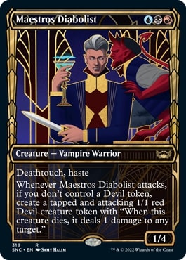 【ENG】【Foil】■箔押し■《貴顕廊一家の悪魔信者/Maestros Diabolist》[SNC]