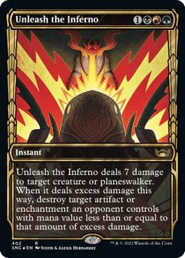 【ENG】【Foil】■箔押し■《豪火を放て/Unleash the Inferno》[SNC]
