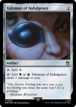 【ENG】【Foil】■サージ■《耽溺のタリスマン/Talisman of Indulgence》[WHO]