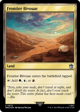 【ENG】【Foil】■サージ■《開拓地の野営地/Frontier Bivouac》[WHO]