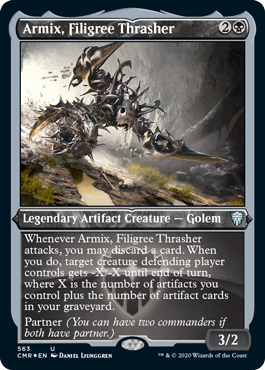 【ENG】【Foil】■エッチング■《金線の打破者、アーミクス/Armix, Filigree Thrasher》[CMR]