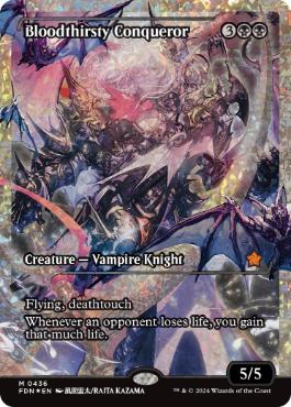 【ENG】【Foil】■フラクチャー■《血に飢えた征服者/Bloodthirsty Conqueror》[FDN]