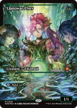 【ENG】【Foil】■ショーケース■《ラノワールのエルフ/Llanowar Elves》[FDN]