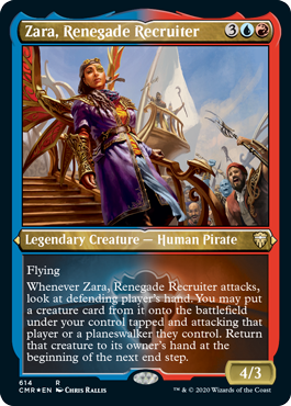 【ENG】【Foil】■エッチング■《改革派の勧誘者、ザラ/Zara, Renegade Recruiter》[CMR]