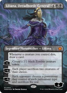 【ENG】【Foil】■マナ■《戦慄衆の将軍、リリアナ/Liliana, Dreadhorde General》[FDN]