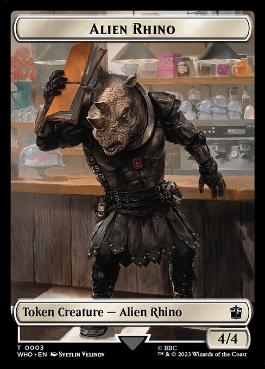 【ENG】【Foil】■サージ■《エイリアン・サイトークン/Alien Rhino Token》[WHO]
