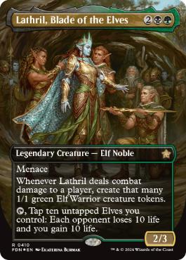 【ENG】【Foil】■マナ■《エルフの刃、ラスリル/Lathril, Blade of the Elves》[FDN]
