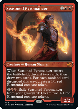 【ENG】【Foil】■エッチング■《歴戦の紅蓮術士/Seasoned Pyromancer》[2X2]