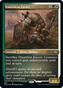 【ENG】【Foil】■エッチング■《不屈の随員/Dauntless Escort》[2X2]