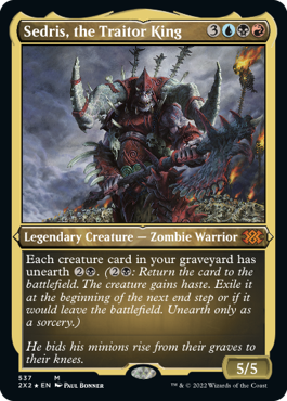 【ENG】【Foil】■エッチング■《裏切り者の王、セドリス/Sedris, the Traitor King》[2X2]