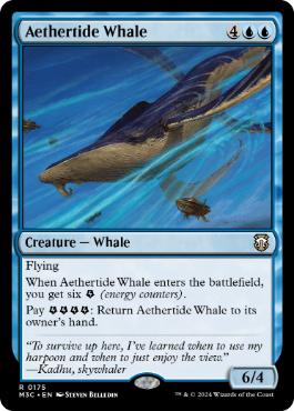 【ENG】【Foil】■リップル■《霊気海嘯の鯨/Aethertide Whale》[M3C]