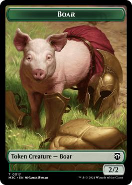 【ENG】【Foil】■リップル■《猪+森・ドライアドトークン/Boar+Forest Dryad Token》[M3C]